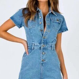 Lioness Blue Denim Romper